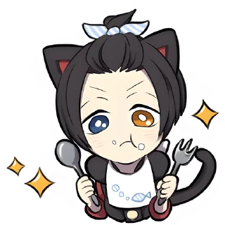 😋 emoji Чёрный котёнок @nyasticks Telegram sticker 20 of 41