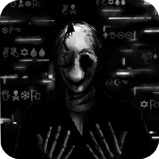 🫷 emoji W.D. Gaster @UndertaleDeltaruneStickersArts Telegram sticker 20 of 38