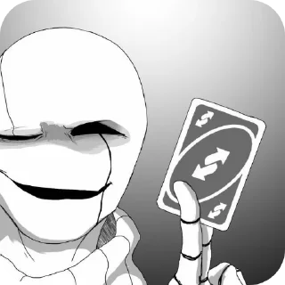 🖕 emoji W.D. Gaster @UndertaleDeltaruneStickersArts Telegram sticker 6 of 38