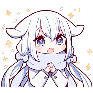 😱 emoji Белая зайка @Nyasticks Telegram sticker 16 of 41