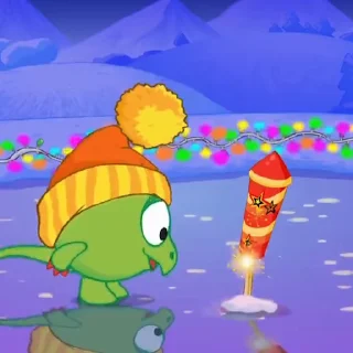 🎆 emoji Новогодние Смешарики @freetopsticker Telegram sticker 23 of 51