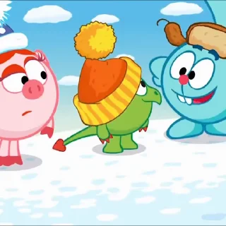 🥳 emoji Новогодние Смешарики @freetopsticker Telegram sticker 15 of 51