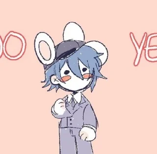 😇 emoji usaihara by @ruukamishi Telegram sticker 7 of 88