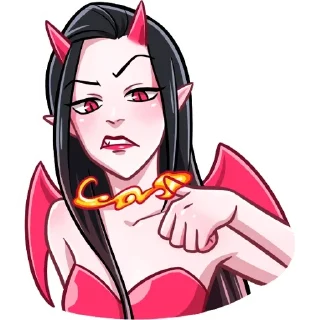 😡 emoji дьяволица 😈 Telegram sticker 21 of 48