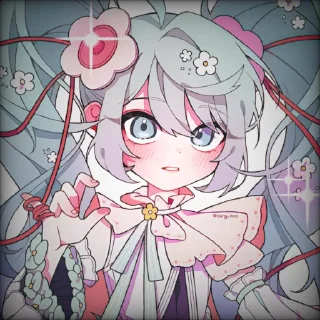 🌙 emoji 𝐇𝐚𝐭𝐬𝐮𝐧𝐞 𝐌𝐢𝐤𝐮 || @mirrorliann Telegram sticker 9 of 120
