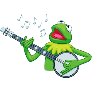 🎸 emoji Кермит Telegram sticker 6 of 40