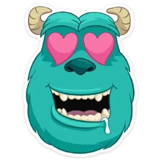 😍 emoji Джеймс П. Салливан (@TgSticker) Telegram sticker 7 of 40