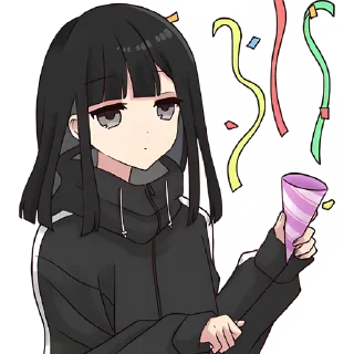 🎊 emoji 🧷 -🩶🖤- Telegram sticker 24 of 42