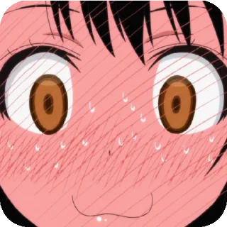 😳 emoji Anime girls shy Telegram sticker 17 of 73