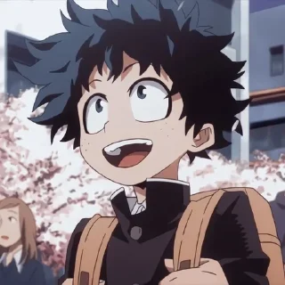 😍 emoji IZUKU MIDORIYA◕*.✧ @anime_sticks Telegram sticker 22 of 60