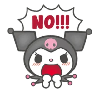 ❌ emoji Kuromi by @anime_stickerr Telegram sticker 15 of 40