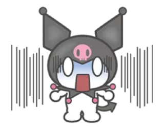 😱 emoji Kuromi by @anime_stickerr Telegram sticker 13 of 40