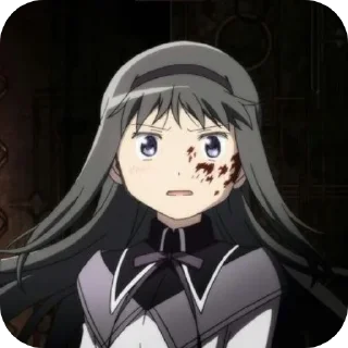 😱 emoji Homura Akemi 🕸️ @MadokaMagicaDailyConfession Telegram sticker 17 of 120