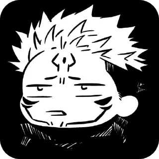 🫥 emoji Ryomen Sukuna @stickrubot Telegram sticker 10 of 66