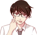 😜 emoji That One Guy With Glasses. :: @line_stickers Telegram sticker 13 of 40