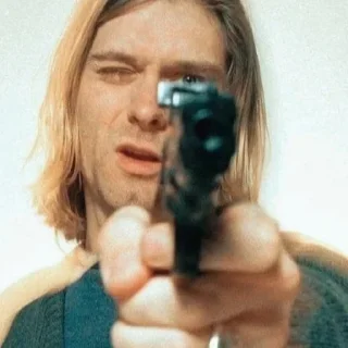 😡 emoji Kurt Cobain<3 Telegram sticker 5 of 50