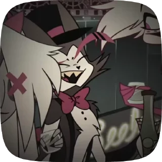 🐈‍⬛ emoji БОЛЬШЕ ⇨ @CLOOBHUB ХАСК ОТЕЛЬ ХАЗБИН HUSK HAZBIN Telegram sticker 15 of 38