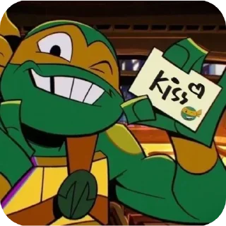 😚 emoji Микеланджело🧡 Telegram sticker 12 of 50