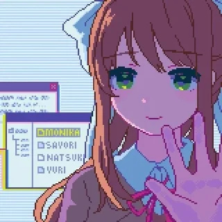 🎀 emoji MONIKA🎀@stikeriotgogolya Telegram sticker 12 of 75