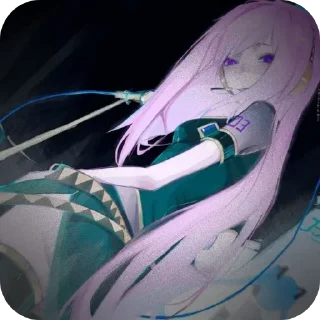 🌸 emoji ⊹𝆹𝅥𝆹𝅥Megurine Luka𝆹𝅥𝆹𝅥⊹ Telegram sticker 24 of 31