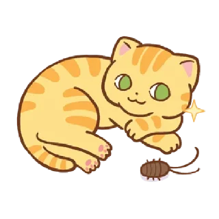 🥱 emoji Orange cat @tgsticker Telegram sticker 21 of 38