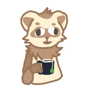 🥴 emoji Хорёк по имени Сникерс ( @Anna_Yip ) Telegram sticker 13 of 14