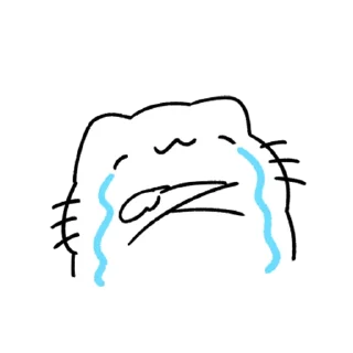 Sticker from Cat is crying @IMG2D