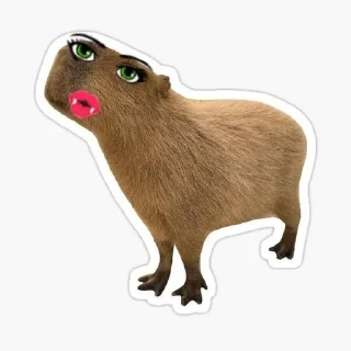 🌟 emoji Капибары модели 💄😍💋 Telegram sticker 15 of 22