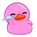 Sticker from Pink Duck :: @Stickers_Chaos