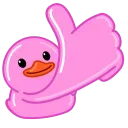 👍 emoji Pink Duck :: @Stickers_Chaos Telegram sticker 10 of 17