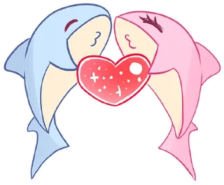 😘 emoji Pink shark(@Valeria_Fills_art) Telegram sticker 16 of 29