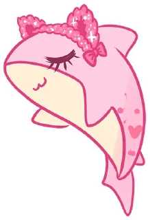 🐱 emoji Pink shark(@Valeria_Fills_art) Telegram sticker 21 of 29