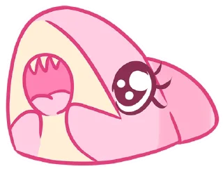 😮 emoji Pink shark(@Valeria_Fills_art) Telegram sticker 20 of 29