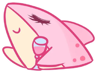 🥂 emoji Pink shark(@Valeria_Fills_art) Telegram sticker 15 of 29