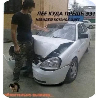 🚗 emoji Я КОНЧЕНЫЙ БЕГИТЕ Telegram sticker 15 of 120