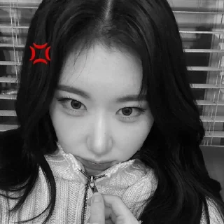 🖤 emoji chaeryeong | чб Telegram sticker 20 of 54