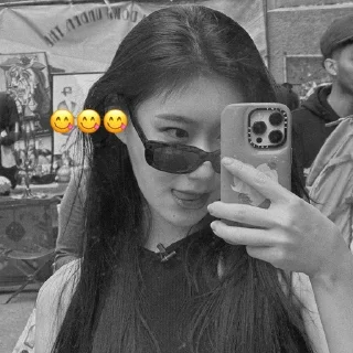 🖤 emoji chaeryeong | чб Telegram sticker 12 of 54