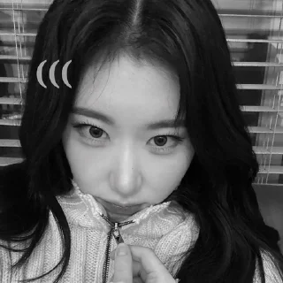 🖤 emoji chaeryeong | чб Telegram sticker 19 of 54