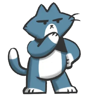 🤔 emoji Bandit the cat Telegram sticker 16 of 24
