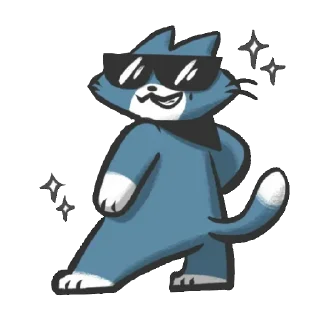 😎 emoji Bandit the cat Telegram sticker 6 of 24