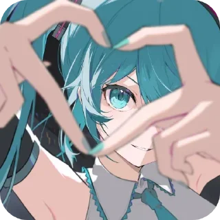 ❤ emoji Miku @Sosisonstick Telegram sticker 15 of 89