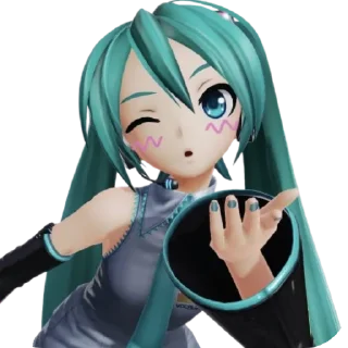 😘 emoji Miku by Medvi Telegram sticker 12 of 52