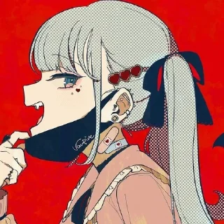 🌟 emoji @caukoli hatsune miku vampire deco 27 Telegram sticker 17 of 30