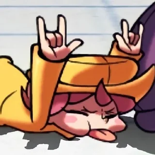 🍤 emoji ໒꒰ྀི´͈ ᵕ `͈ ꒱ྀི১             阿米般若啦啦 Telegram sticker 13 of 14