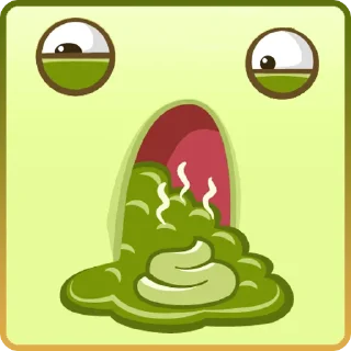 🤮 emoji Квадратные Смайлы Telegram sticker 17 of 26