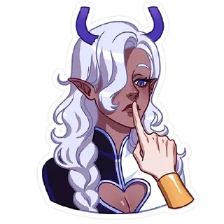 🤫 emoji нико @lolitastick х @stickers_vk Telegram sticker 18 of 48