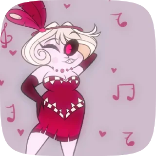 👛 emoji БОЛЬШЕ ⇨ @CLOOBHUB МИМЗИ ОТЕЛЬ ХАЗБИН HAZBIN HOTEL Telegram sticker 14 of 24