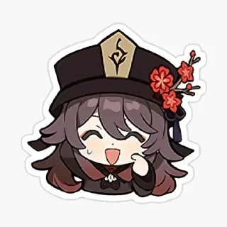 👻 emoji Hu Tao (by: @pinkzizzyy) Telegram sticker 5 of 116