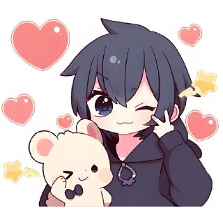 ✌️ emoji Аниме парочка 2 @Nyasticks Telegram sticker 24 of 41