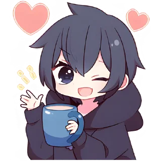 ☕ emoji Аниме парочка 2 @Nyasticks Telegram sticker 11 of 41